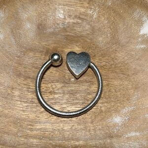 Vintage Mexico 925 Sterling Silver Heart Keyring